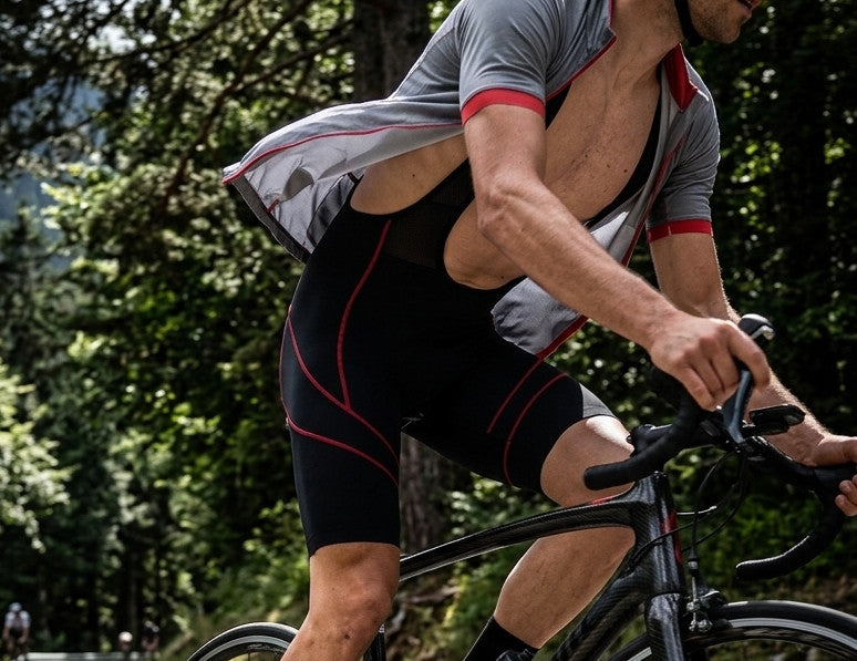 Men's Padded Cycling Bib Shorts - Breathable High-Performance Road Bike Shorts