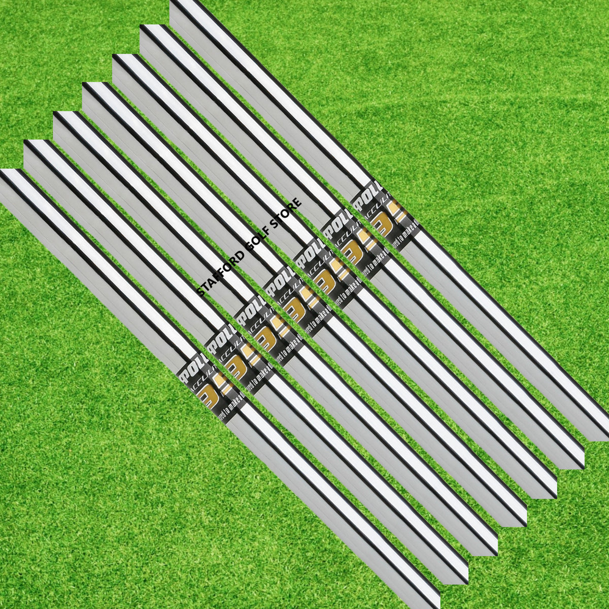 Golf Iron Shafts Set - Apollo Acculite 95 Steel R/S Combo .370 Tip, 42" Length