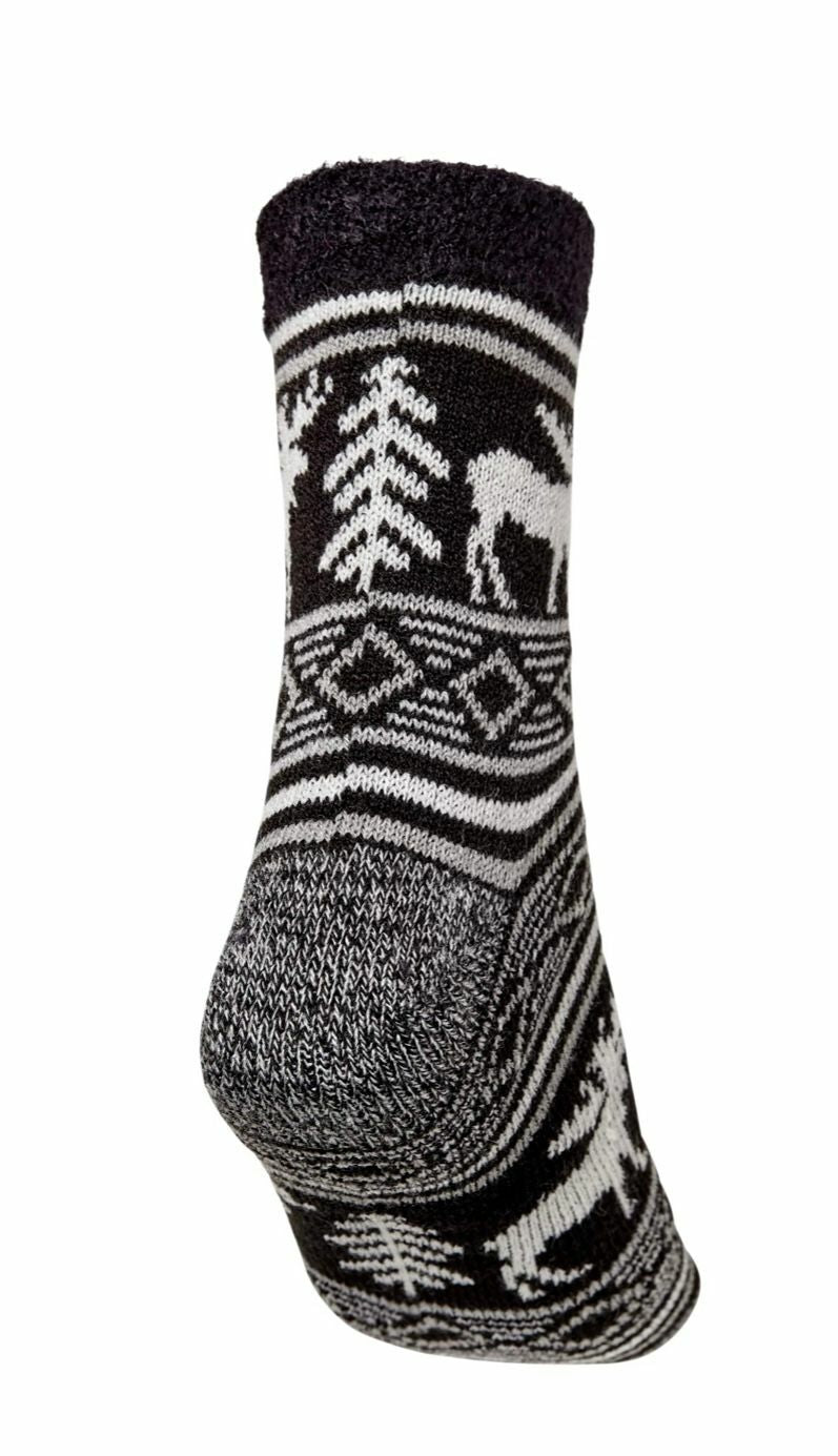 Men's Cozy Cabin Crew Socks One Size Comfortable Plush Lounge Socks