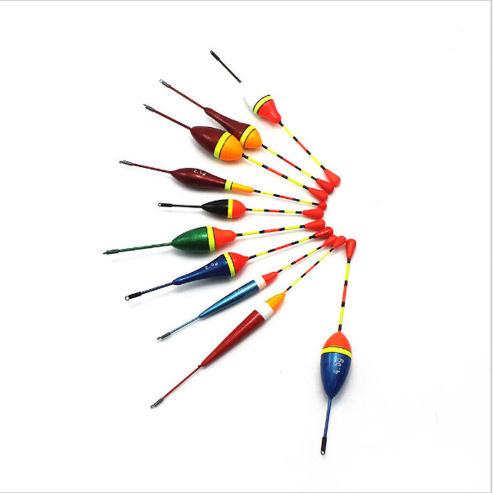 10Pcs Fishing Floats Set - Adjustable Slip Bobbers for Crappie & Freshwater Fishing
