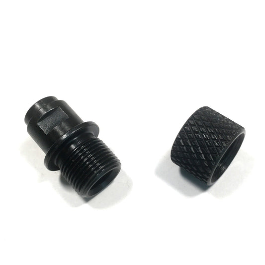 Adapter for S&W M&P 22 and Walther P22 with Cover - Steel, M8x0.75 to 1/2x28