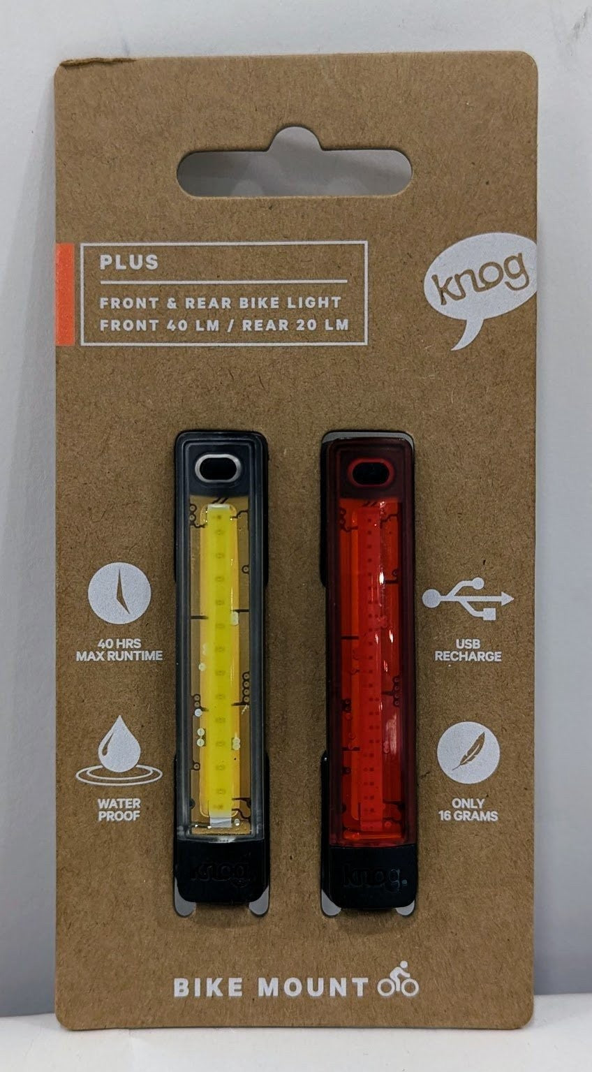 Rechargeable Bike Light Set Front & Rear - Waterproof, USB Charging