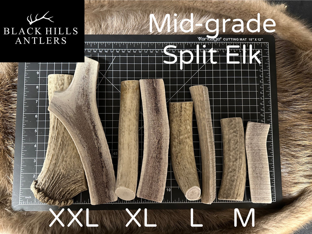 Split Elk Antler Dog Chews - Medium Pack for Small to Large Dogs