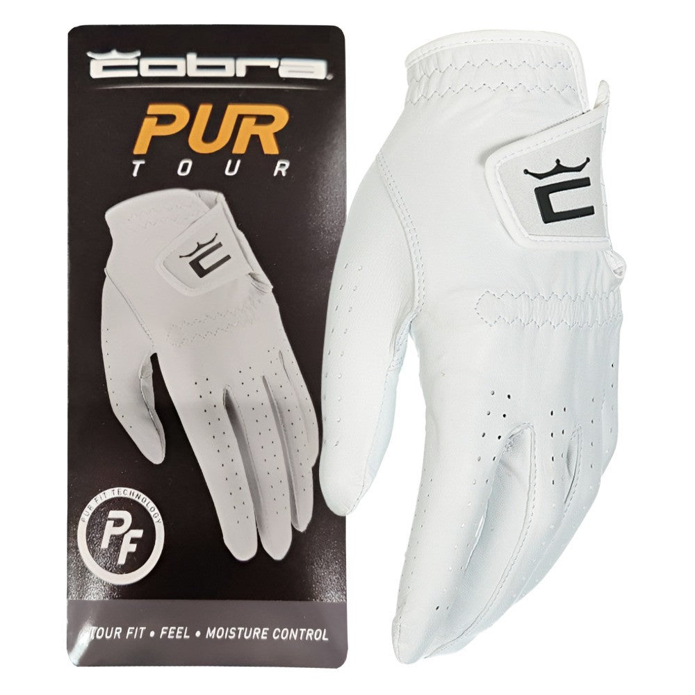 Golf Tour Glove Men Left Hand Cabretta Leather XL - White