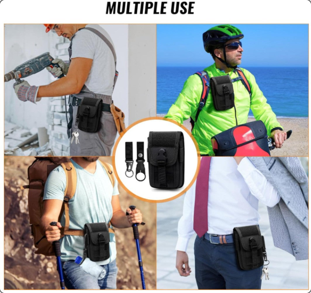 Tactical Molle Phone Pouch Waist Pack with Multi-Use Compartments