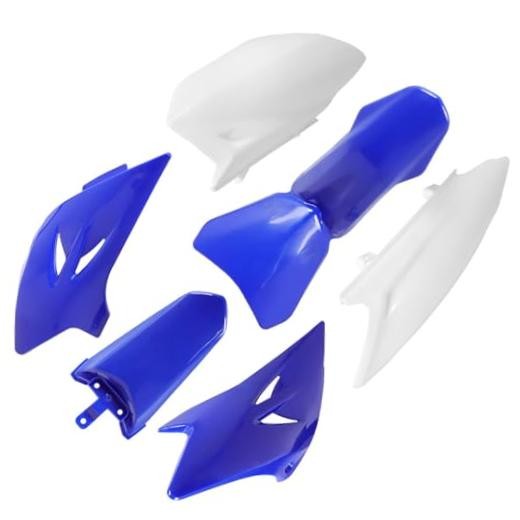 Motorcycle Mud Guard Cover Kit Blue and White Replacement for TTR50 2006-2021