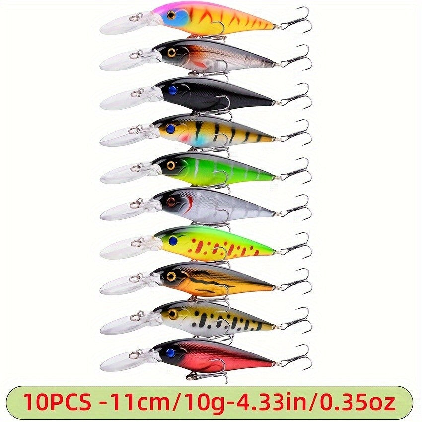 60pcs Minnow Popper Crankbait Fishing Lures Kit Artificial Hard Baits