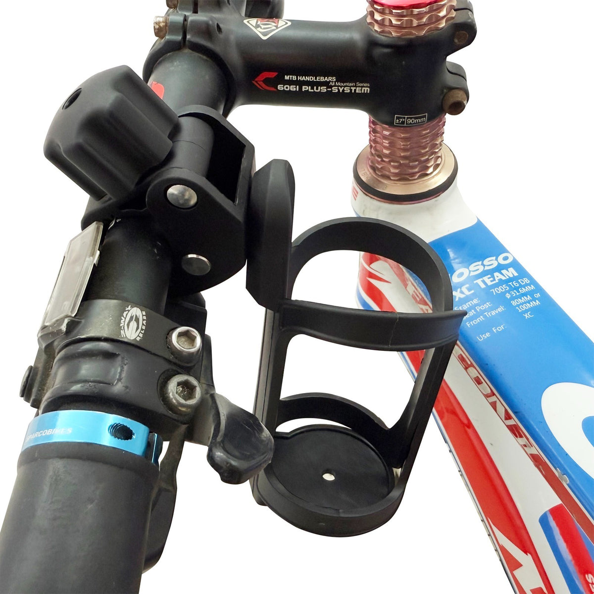Universal Bicycle & Stroller Cup Holder Nylon Drink Cage with 360° Rotation