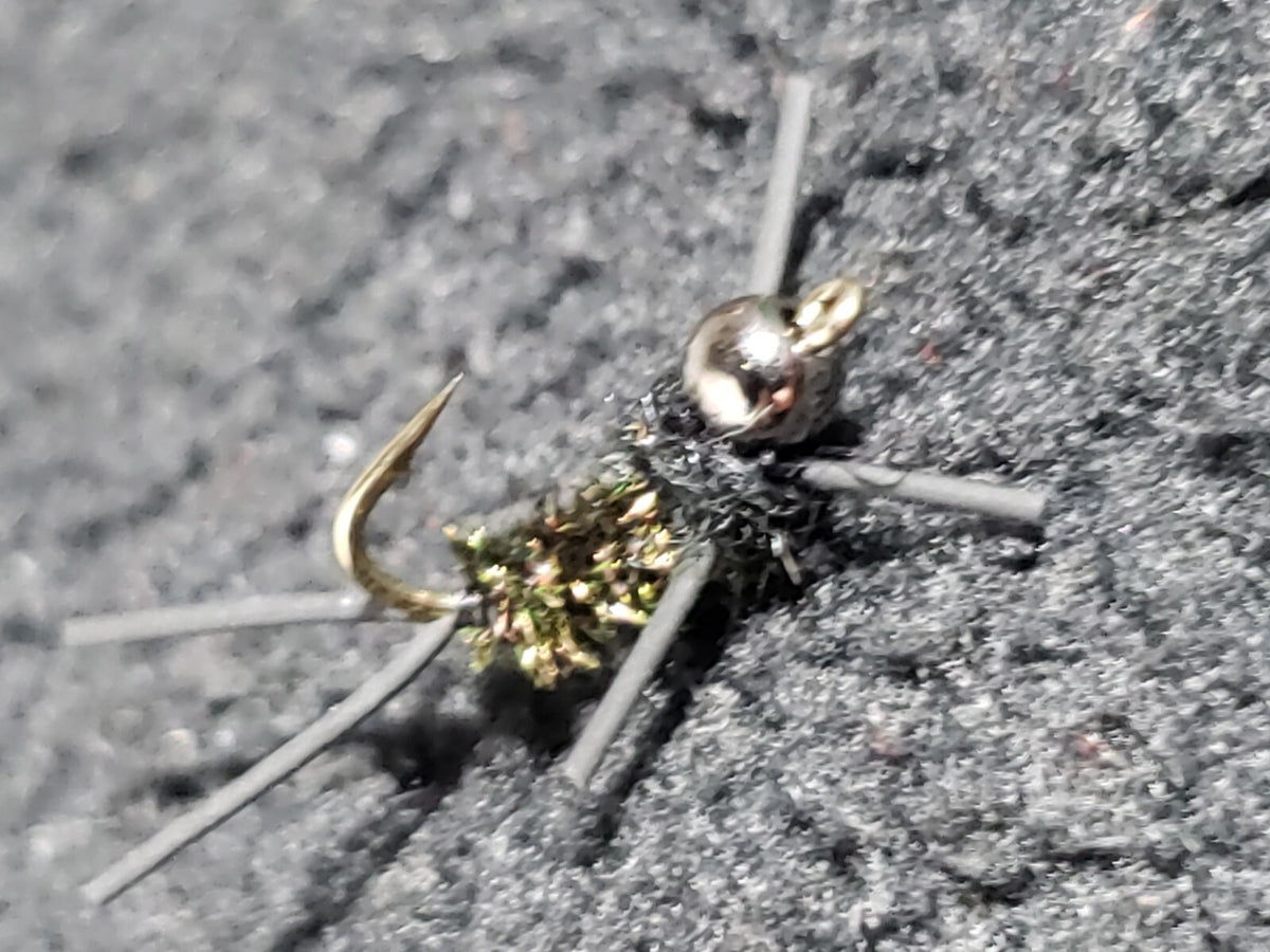 Fly Fishing Flies Bead Head Size 12 Peacock Crawler Nymphs - Frontier
