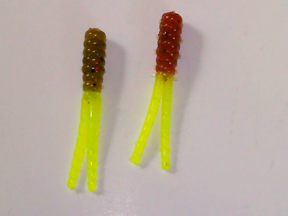 Soft Plastic Fishing Lures Set - 75-2 Inch Crappie Spin Grubs Multiple Colors