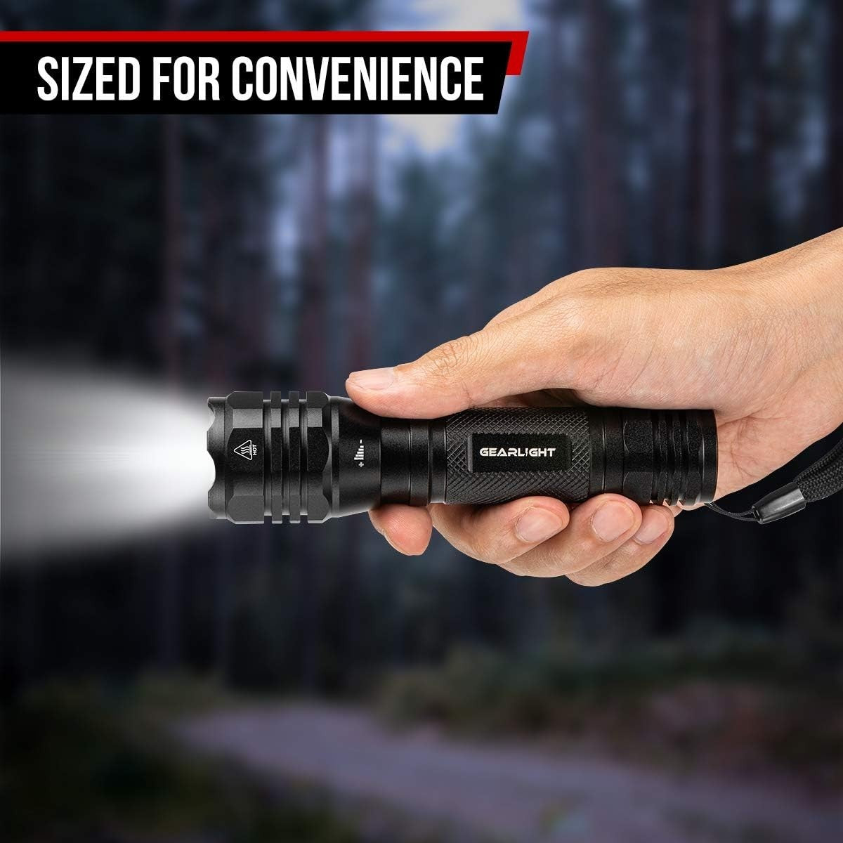 LED Flashlight 2-Pack High Lumens Waterproof Camping Hiking Walking Light