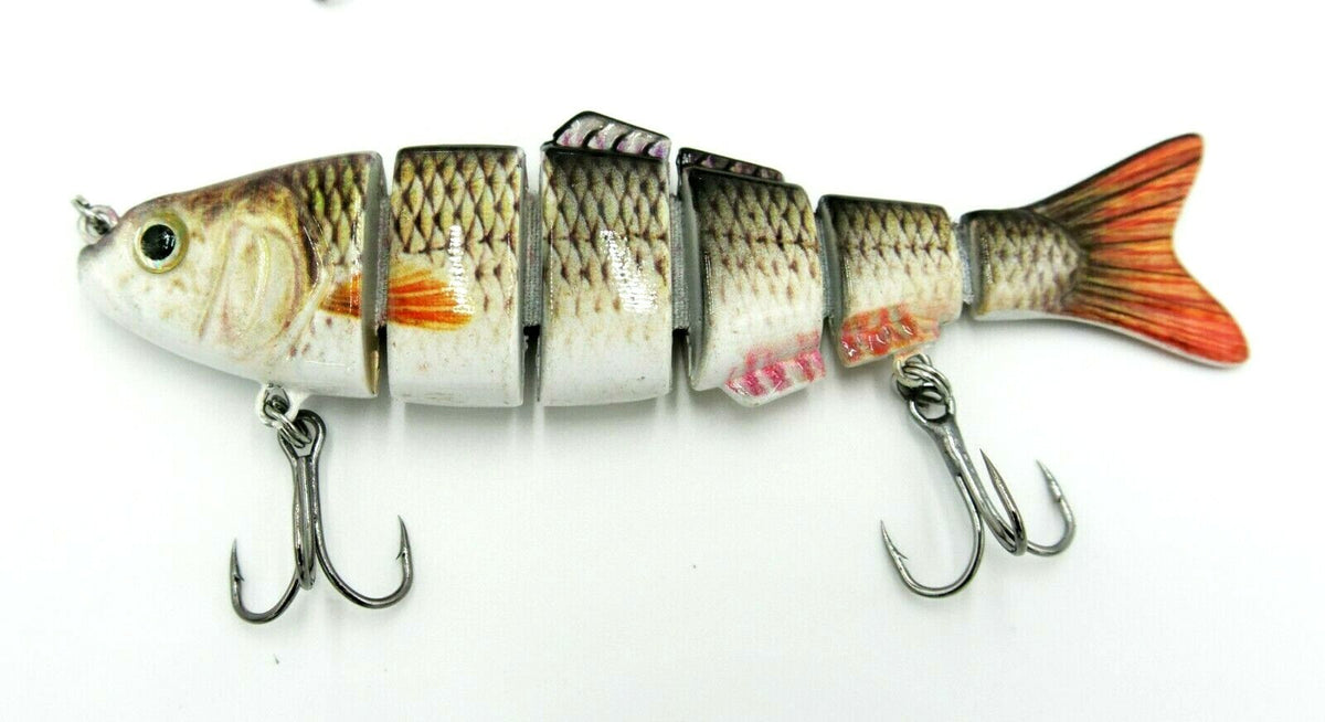 Jointed Fishing Lure Set - 4 Pack Multi-Segment Swimbaits for Fresh & Saltwater