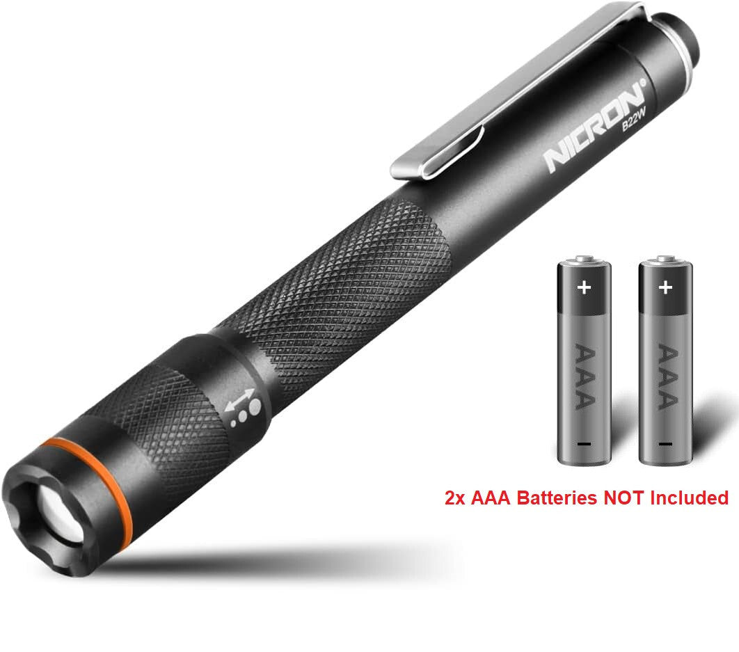 LED Pen Style Flashlight 120 Lumens Waterproof Compact Inspection Light