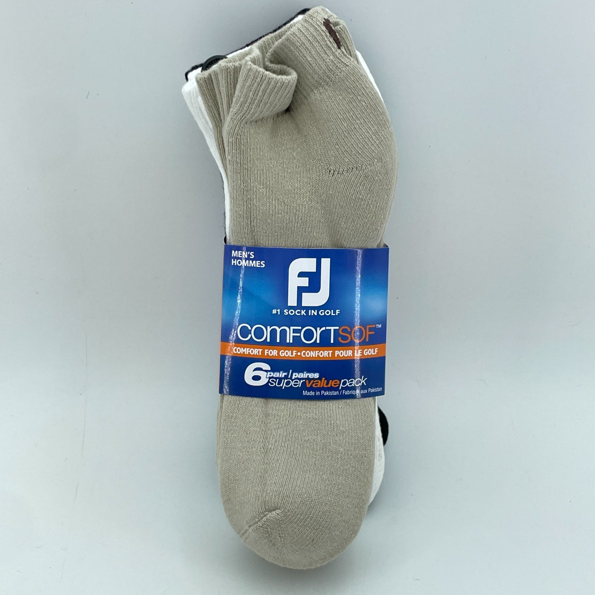 Men's Golf Socks 6-Pair Assorted Low Cut Cushioned Athletic Socks