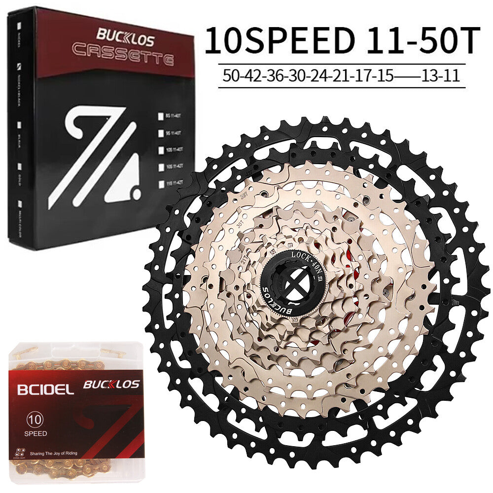 Bike Cassette and Chain Set for Shimano SRAM 8-12 Speed, 11-52T