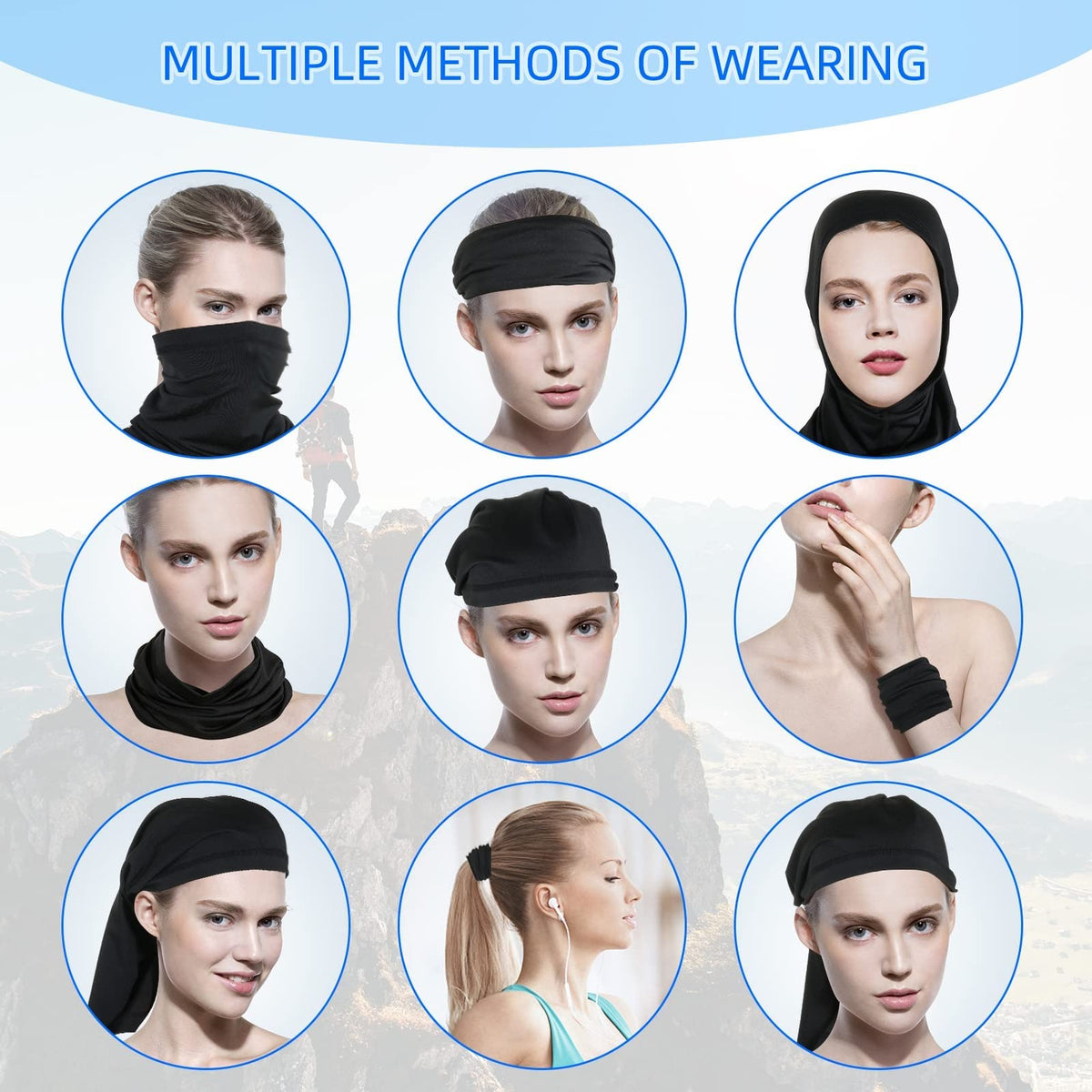 UV Protective Neck Gaiter for Men Women Sun Block Face Mask Set