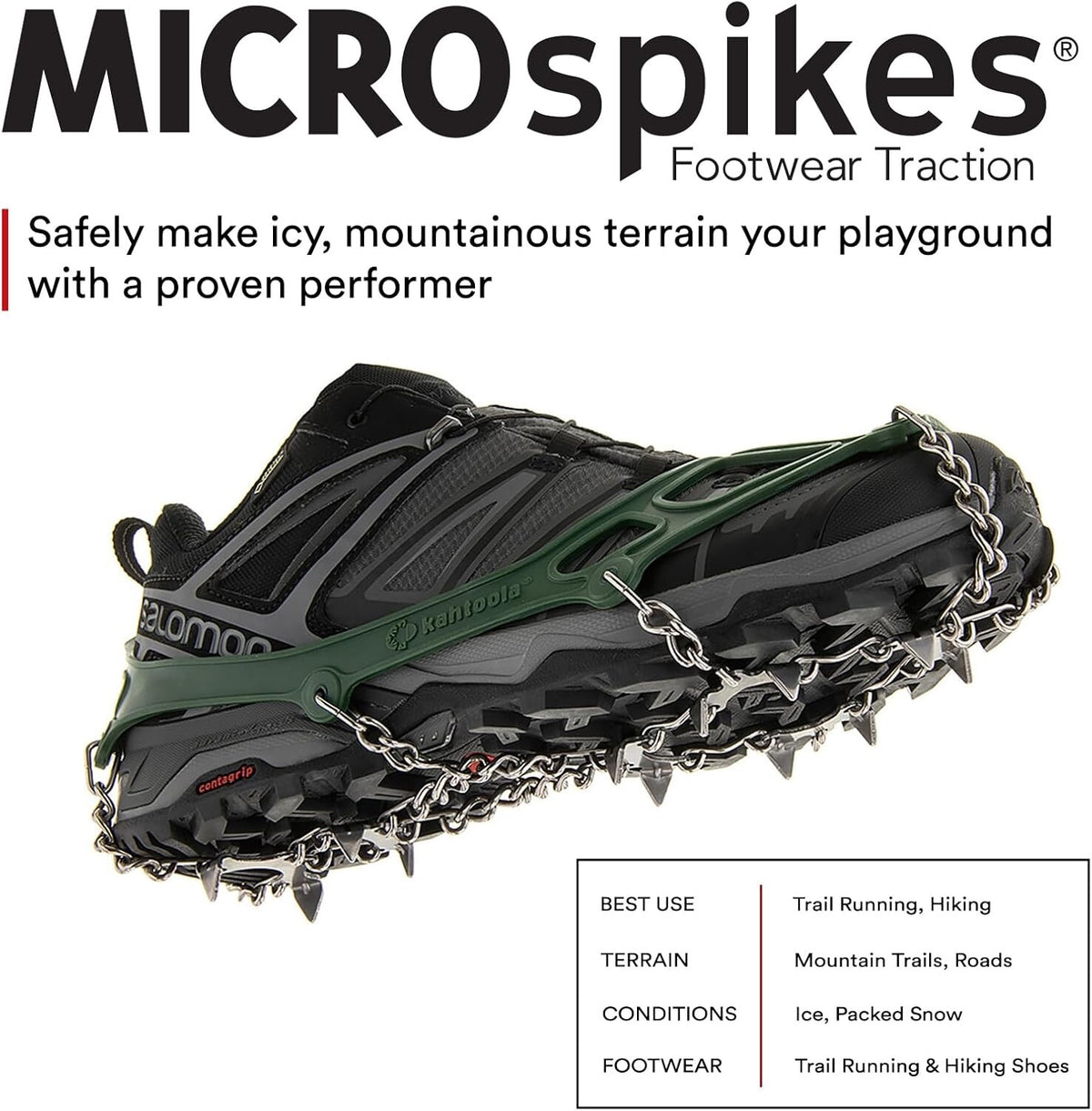 Traction Crampons for Snow and Ice - Medium, Green