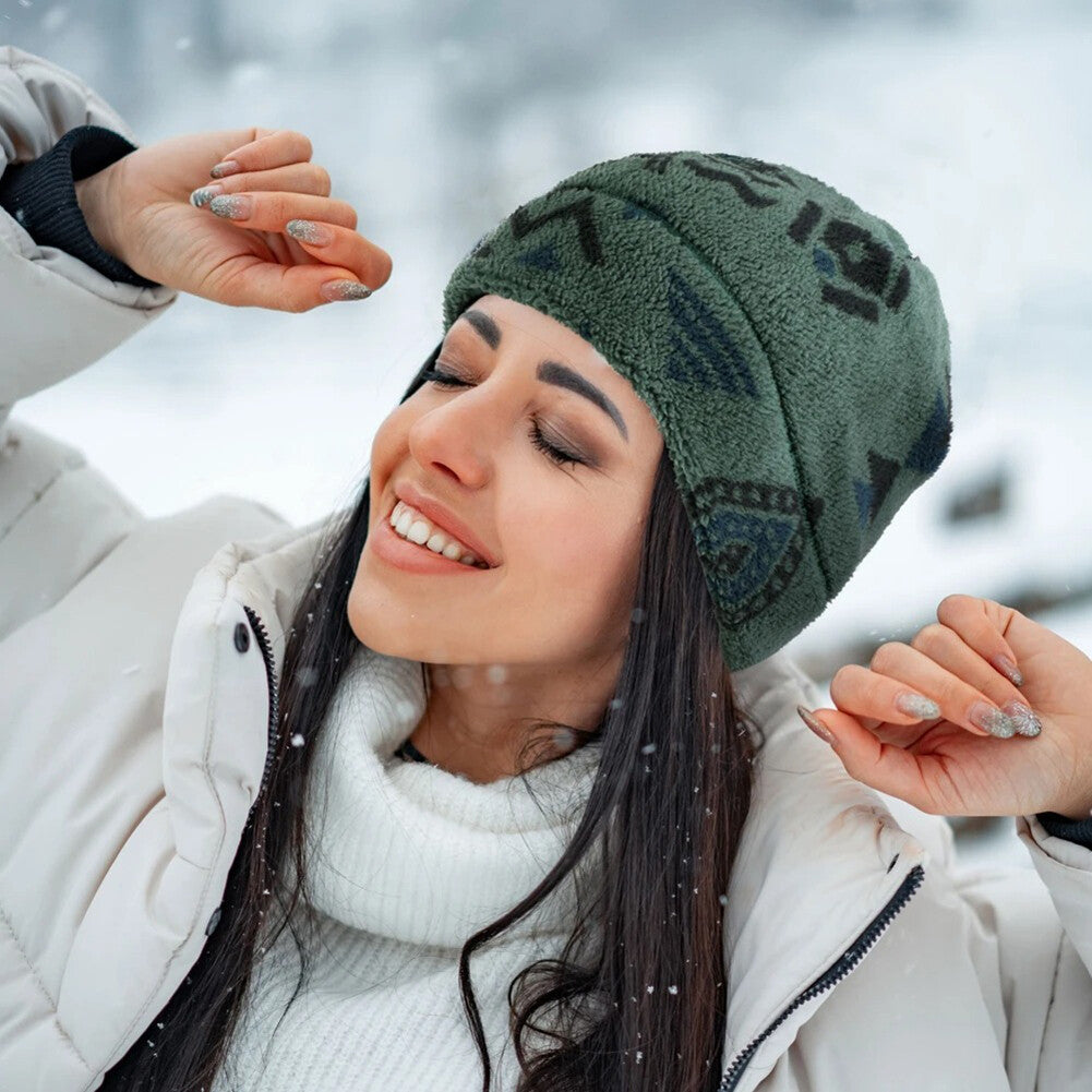 Unisex Winter Beanie Ski Cap Fleece Ear Protection Cycling Hat