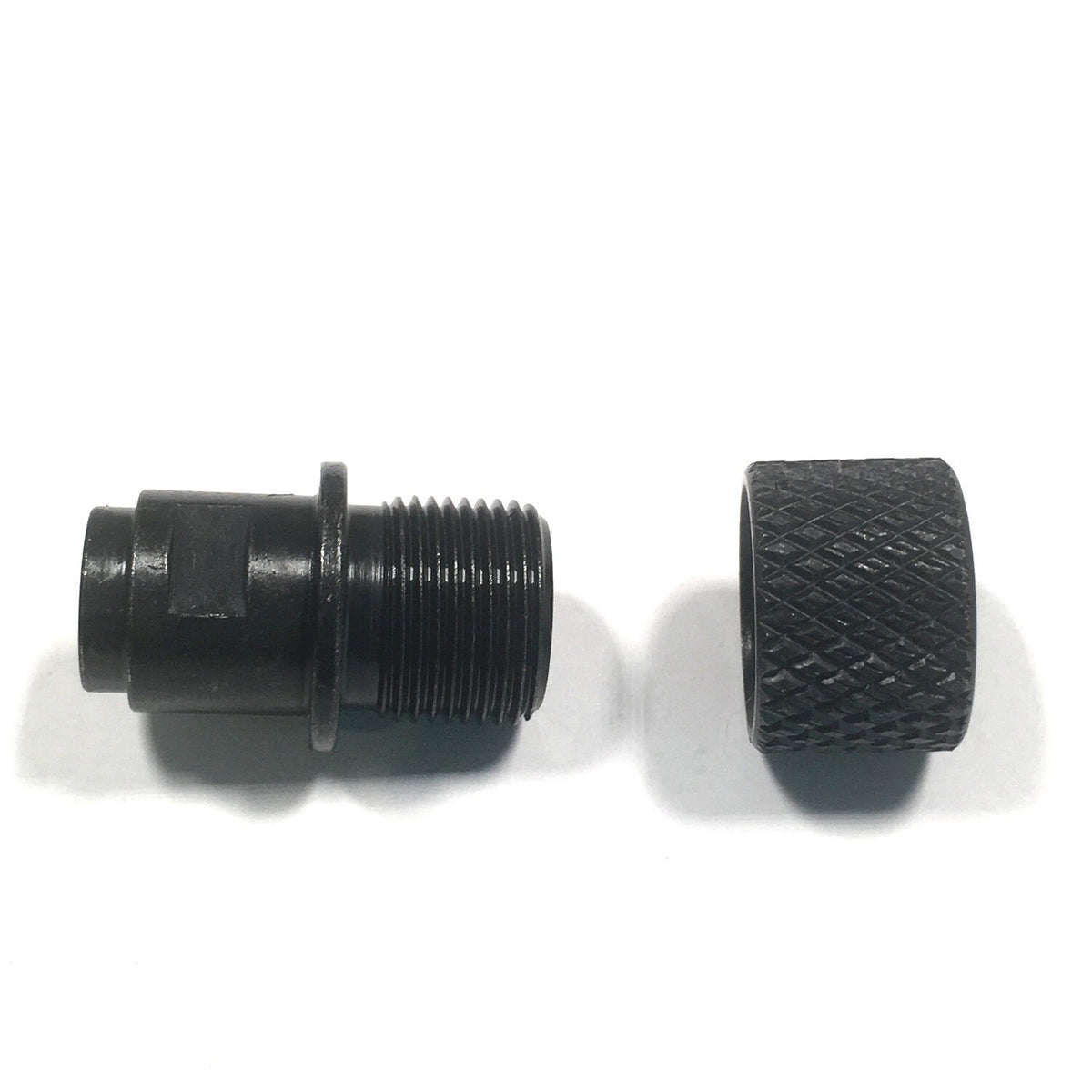 Adapter for S&W M&P 22 and Walther P22 with Cover - Steel, M8x0.75 to 1/2x28