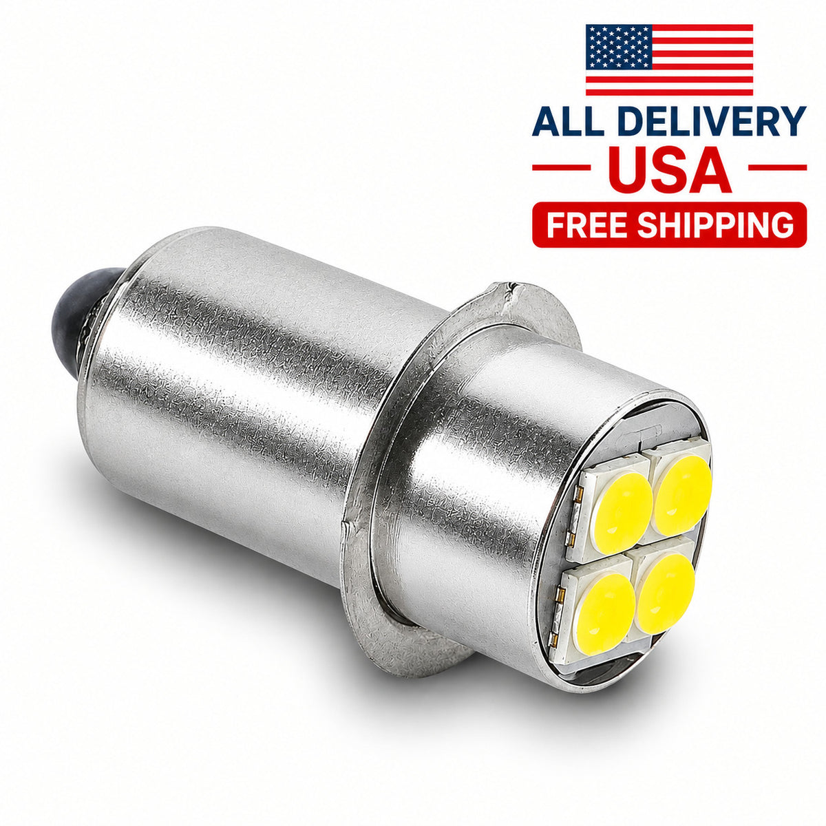 LED Flashlight Bulb Replacement for Maglite 2-6 Cell C/D Flashlights - Bright White Drop-In Upgrade
