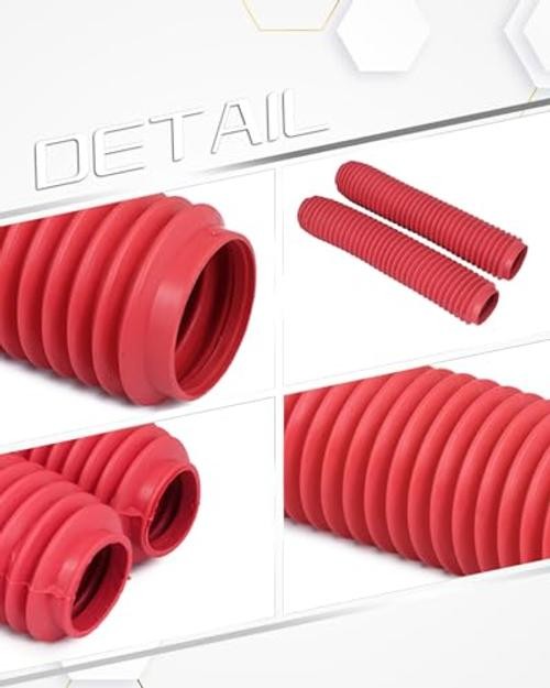 Universal Front Fork Cover for Motocross & Pit Bikes 155-360mm Red