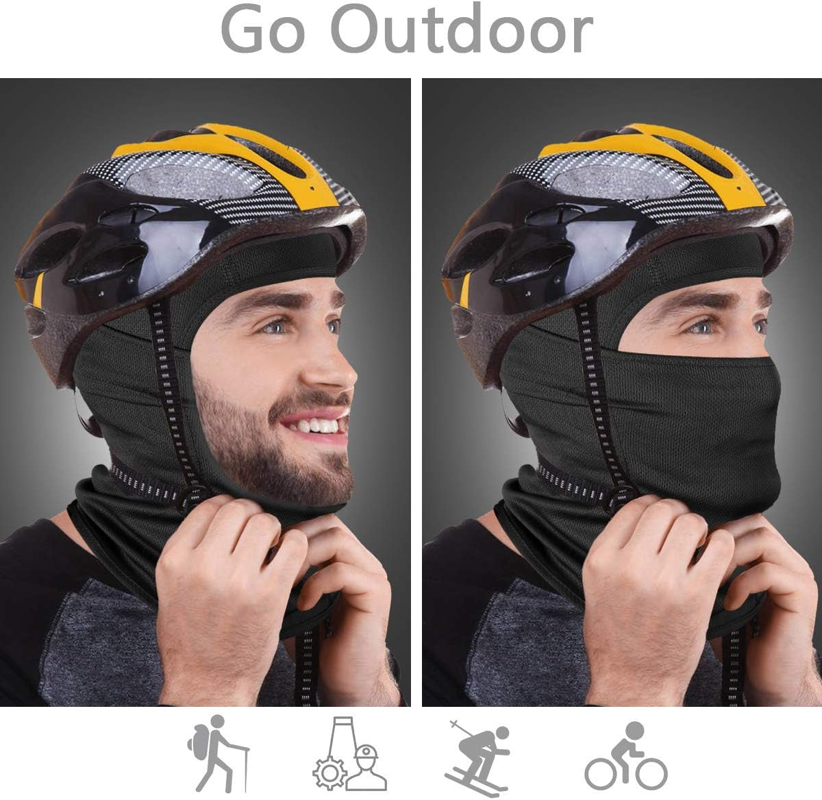 Lightweight UV Ski Mask for Men and Women - Face Cover for Cold & Sun Protection