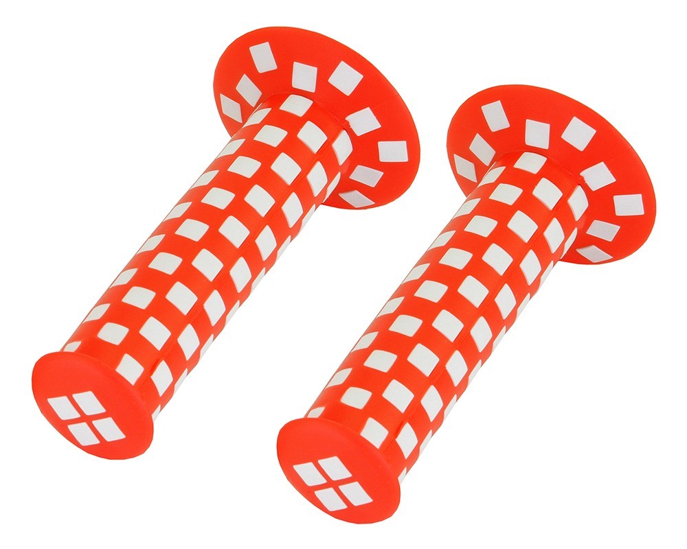 BMX Checker Style Bicycle Handlebar Grips - Multiple Colors, 7/8"
