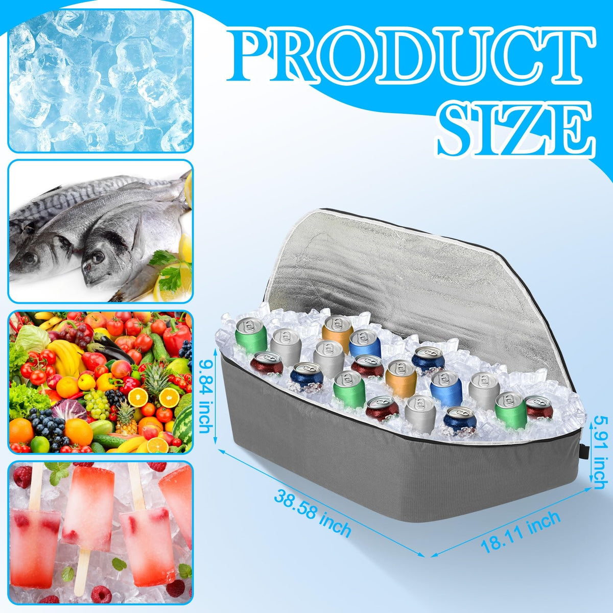 Golf Cart Cooler Bag Portable Insulated Beverage Cooler for Golf, Beach, Camping