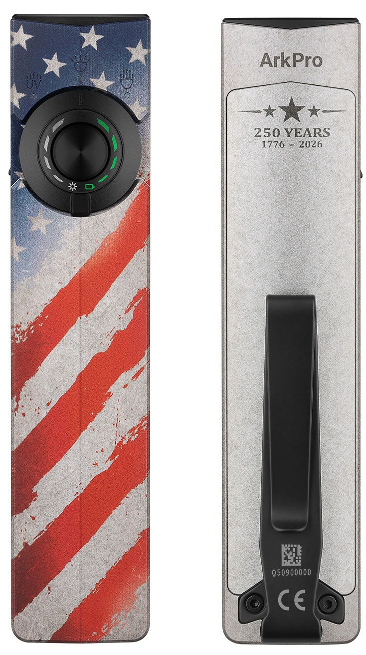 Olight ArkPro Stars & Stripes Edition Rechargeable Tactical Flashlight with Holster