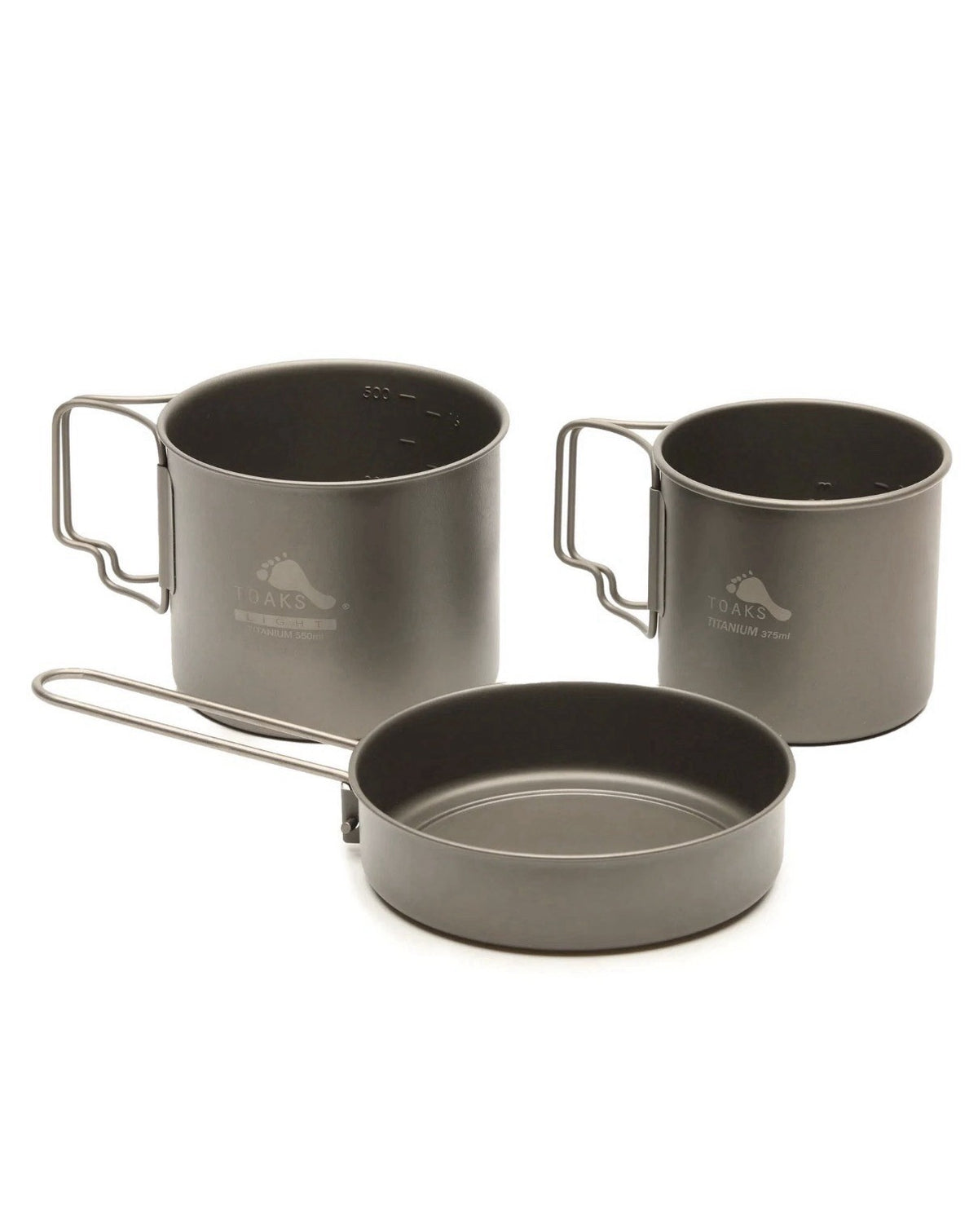 Titanium Camping Cookset for 1 Person with 550ml Pot and 375ml Cup