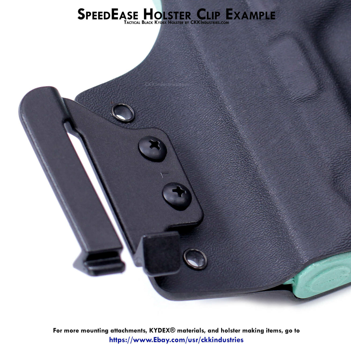 Belt Clips for Holster Making 1.50 Inch Fits Belts - Black, Hardware Included