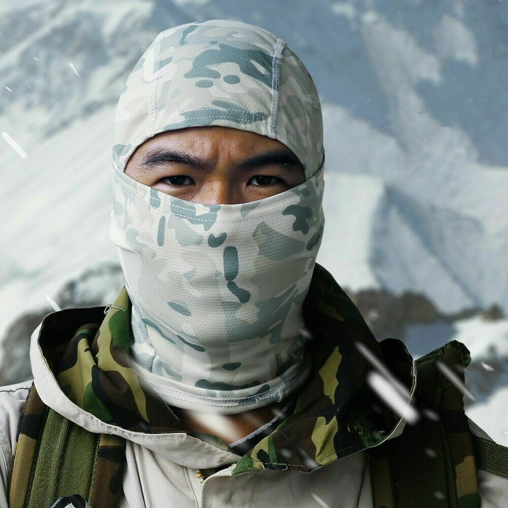 Men's Tactical Full Face Mask Outdoor Army Balaclava Breathable Helmet