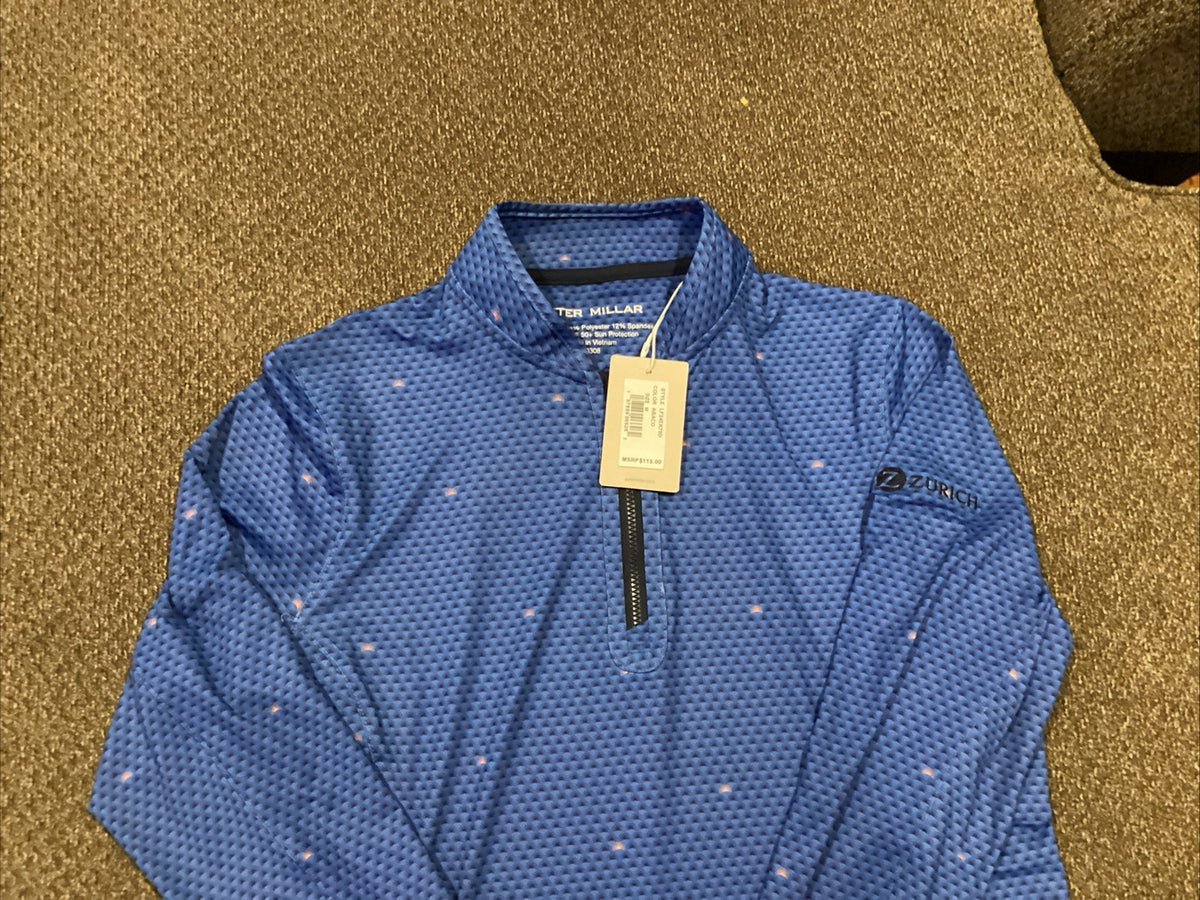 Peter Millar Women's Quarter Zip Blue Golf & Casual Top - New