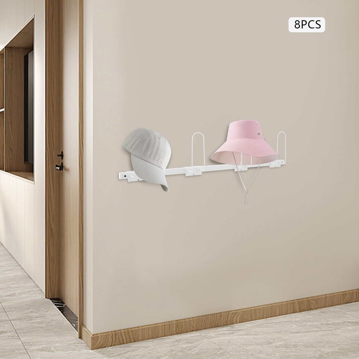 Wall-Mounted Boxing Glove Storage Rack with 8 Shelves & Hooks