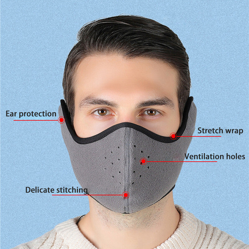 Winter Ear Warmer Face Mask - Fleece Windproof & Breathable for Outdoor Sports