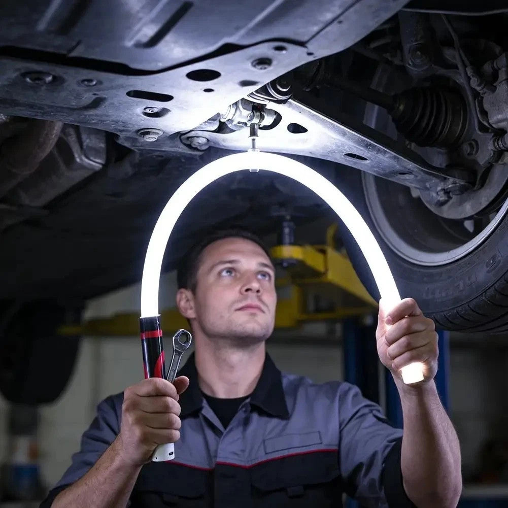 75cm Flexible LED Work Light with 3 Brightness Modes - Rechargeable & Waterproof