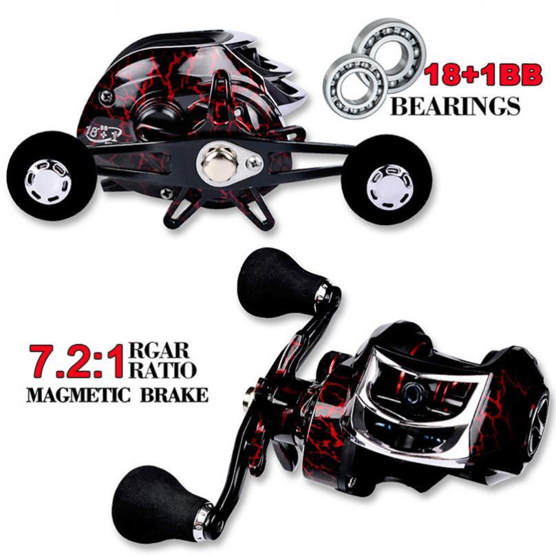 High-Speed Baitcasting Fishing Reel 7.2:1 Gear Ratio 22LB Max Drag for Saltwater & Freshwater Fishing