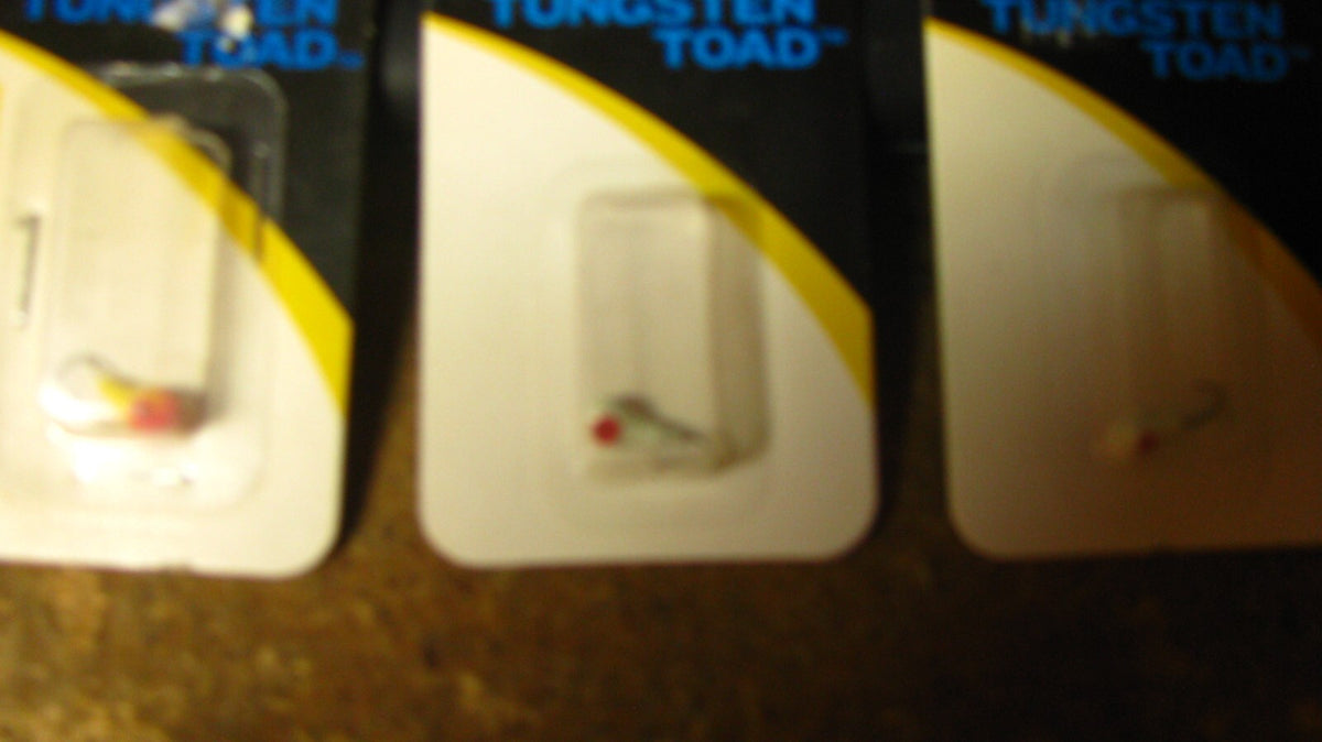 3 Pack Tungsten Toad Fishing Weights - Size 14, Pink, Glow & Chartreuse