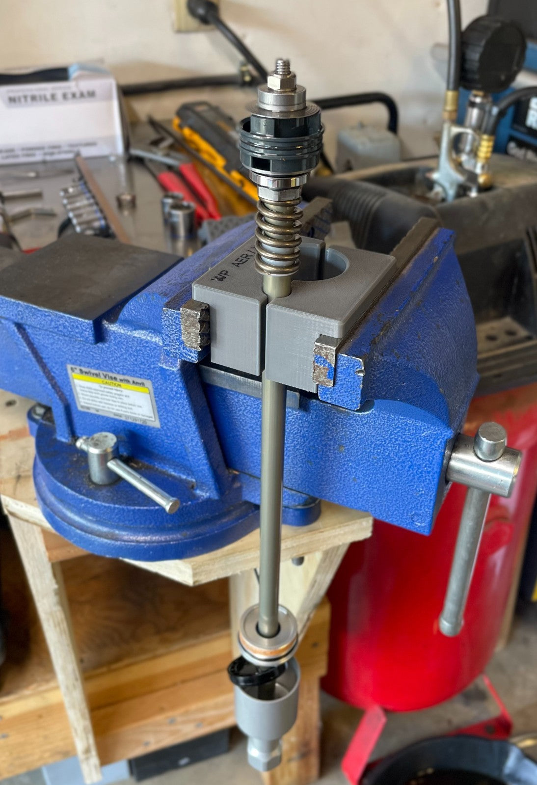 48mm Air Fork Vise Jaw for WP/XACT Air Suspension Forks - Heavy Duty Grip