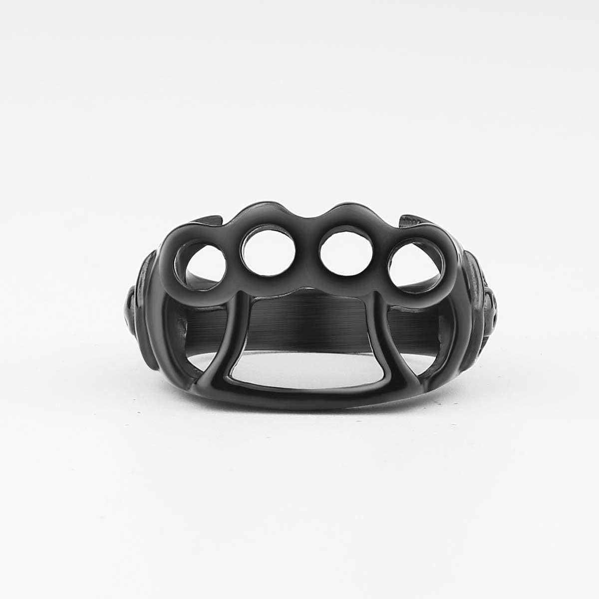 Men's Stainless Steel Knuckle Ring with Skull Design for Boxing & Sports