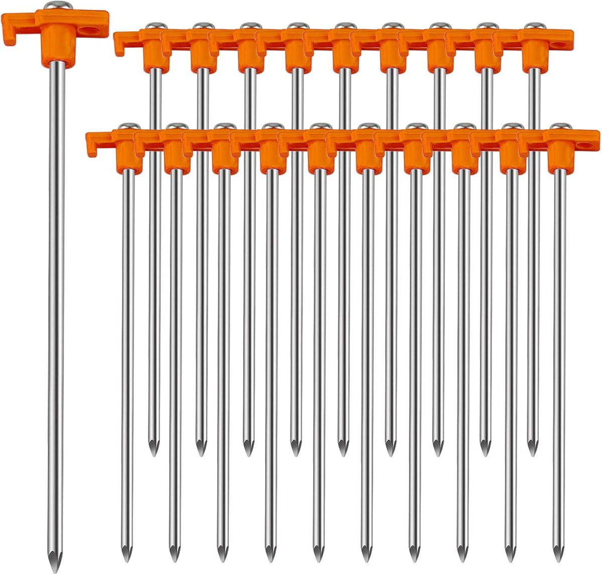 Heavy Duty Tent Stakes 10 Inch Metal Ground Pegs for Camping & Outdoor