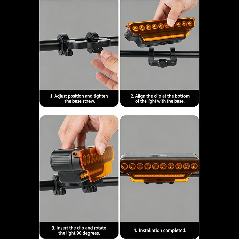 4000mAh Waterproof USB Rechargeable Bike Headlight with Remote Control