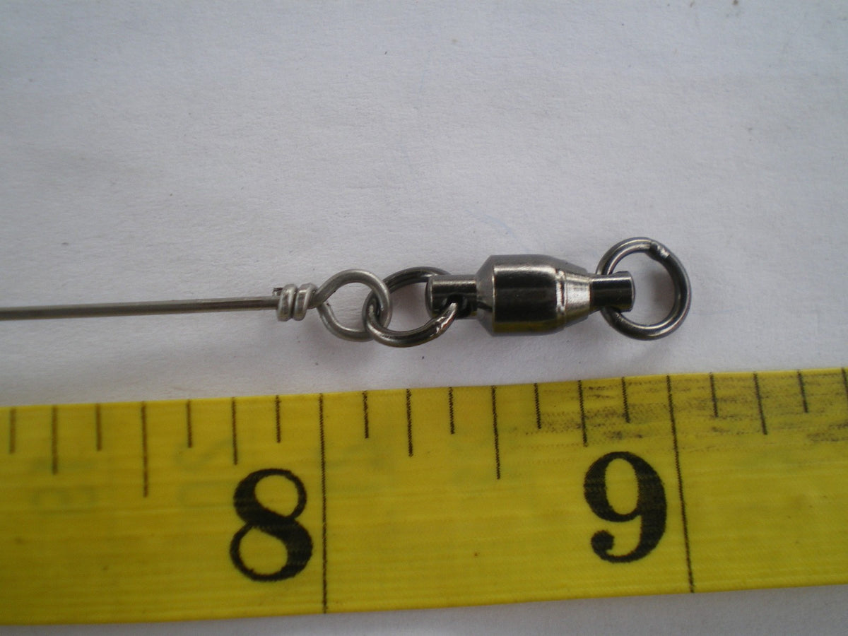 15 pcs Stainless Steel Fishing Leader Wire 8 Inch 100lb Test with Swivels & Hooks