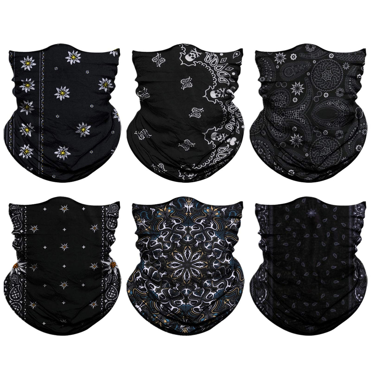 Breathable Neck Gaiter Face Mask - Multi-Use Seamless Bandana & Headwrap