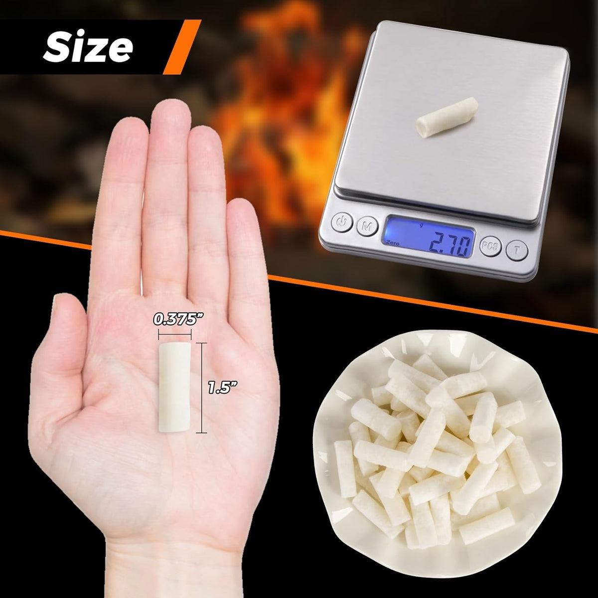 25 Pack Waterproof Fire Starters for Campfire BBQ Survival & Camping