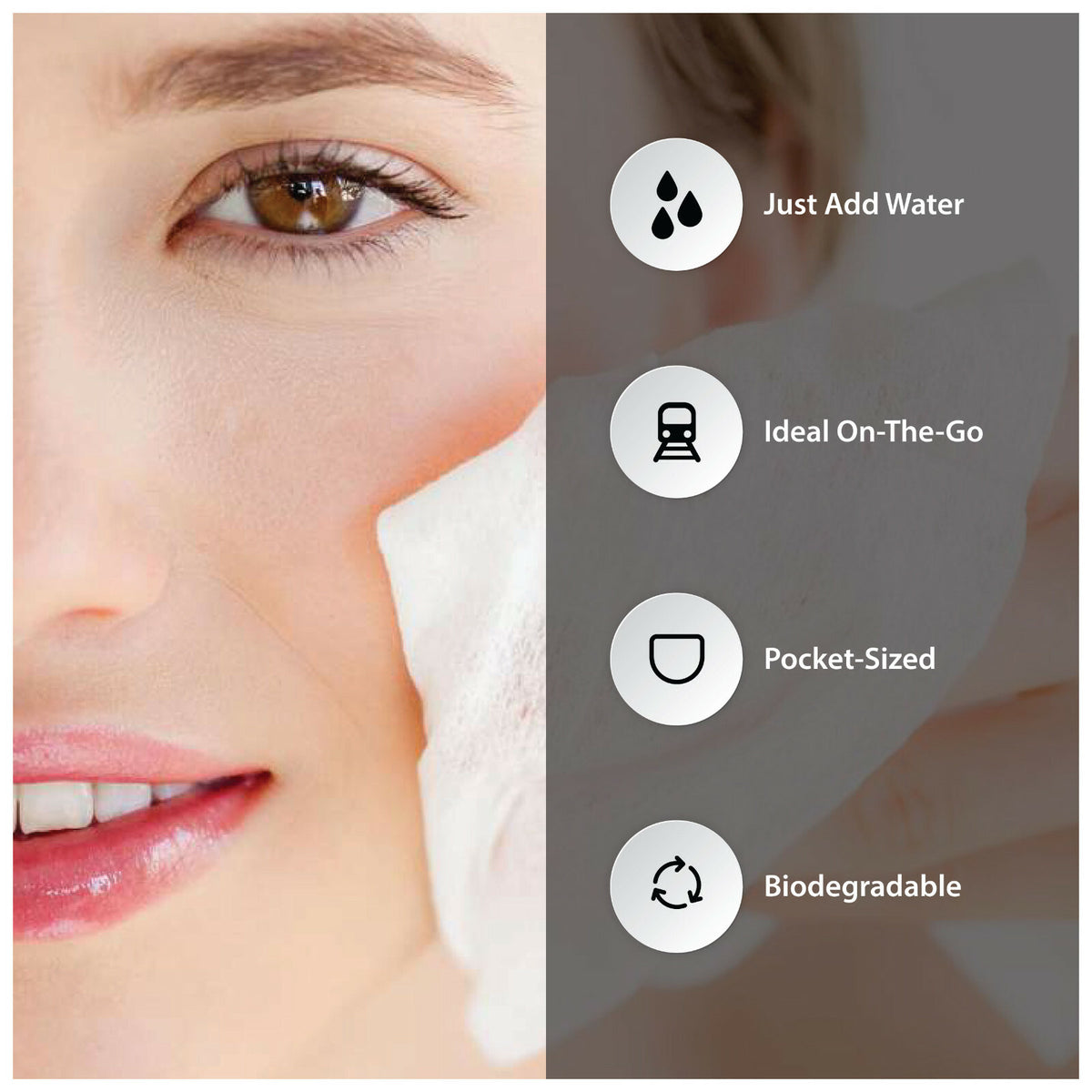 Portable Compressed Towels 100 Pack Eco-Friendly Biodegradable Travel Tissue
