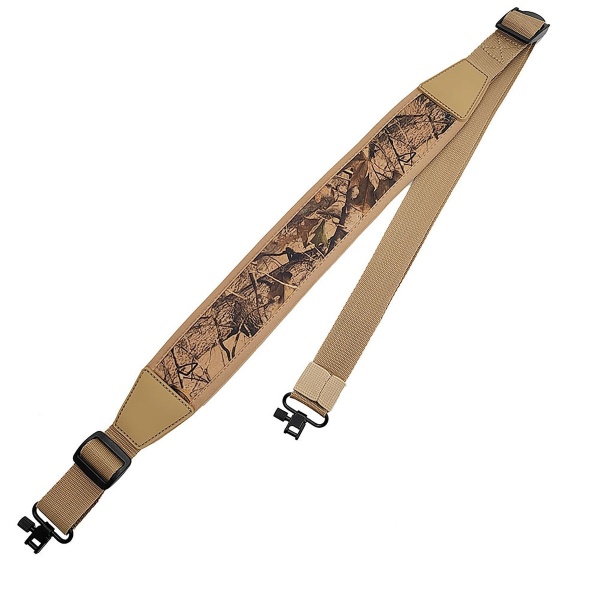 Adjustable 2 Point Rifle Gun Sling with Swivels & Padded Shoulder Strap