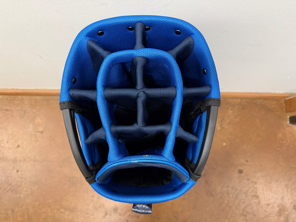 Waterproof 14-Way Golf Cart Bag with Rain Cover - Navy Royal Blue