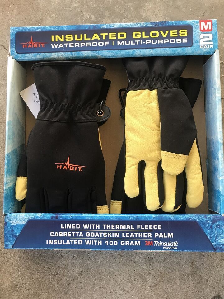 Insulated Waterproof Multi-Purpose Cold Weather Gloves - Medium
