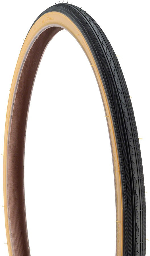 24 Inch Bicycle Tire - Kenda Street K40 Clincher Wire Black/Tan 22TPI